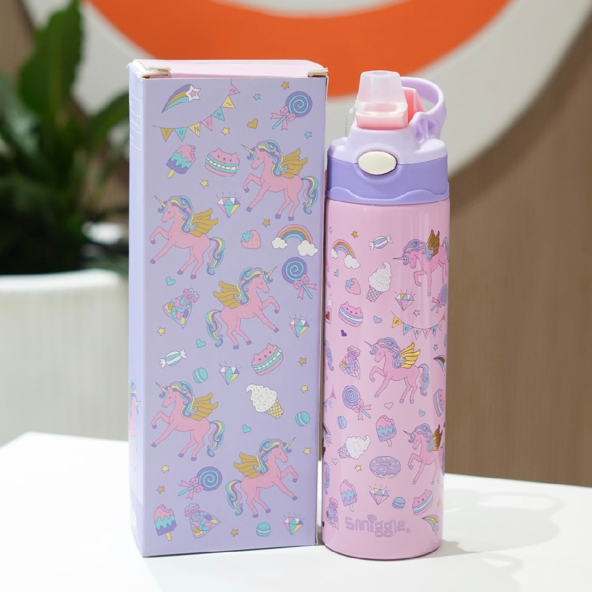 Smiggle -  Insulated Stainless Steel Drink Bottle With Flip Spout 520Ml