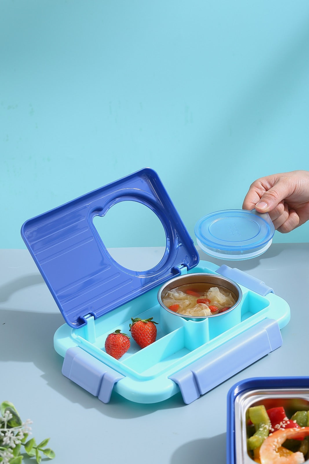 6 Compartments Cherry Berry Lunchbox (For Kids/Teenagers)