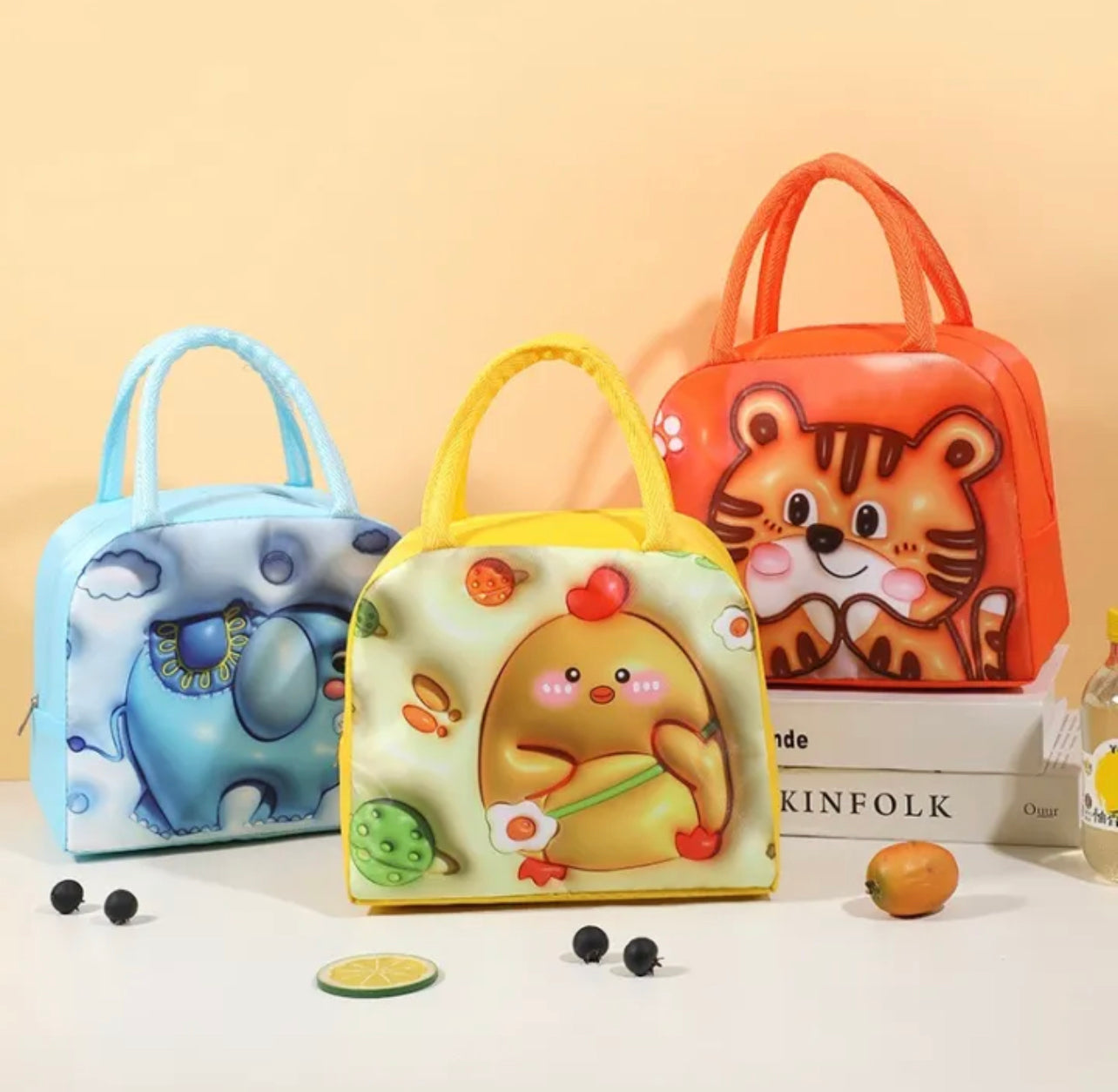 Embossed Style Cute Lunchbags