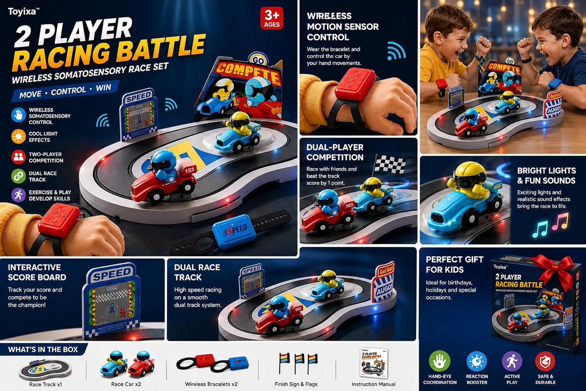 Gesture Control Racing Battle Track - 2 Player