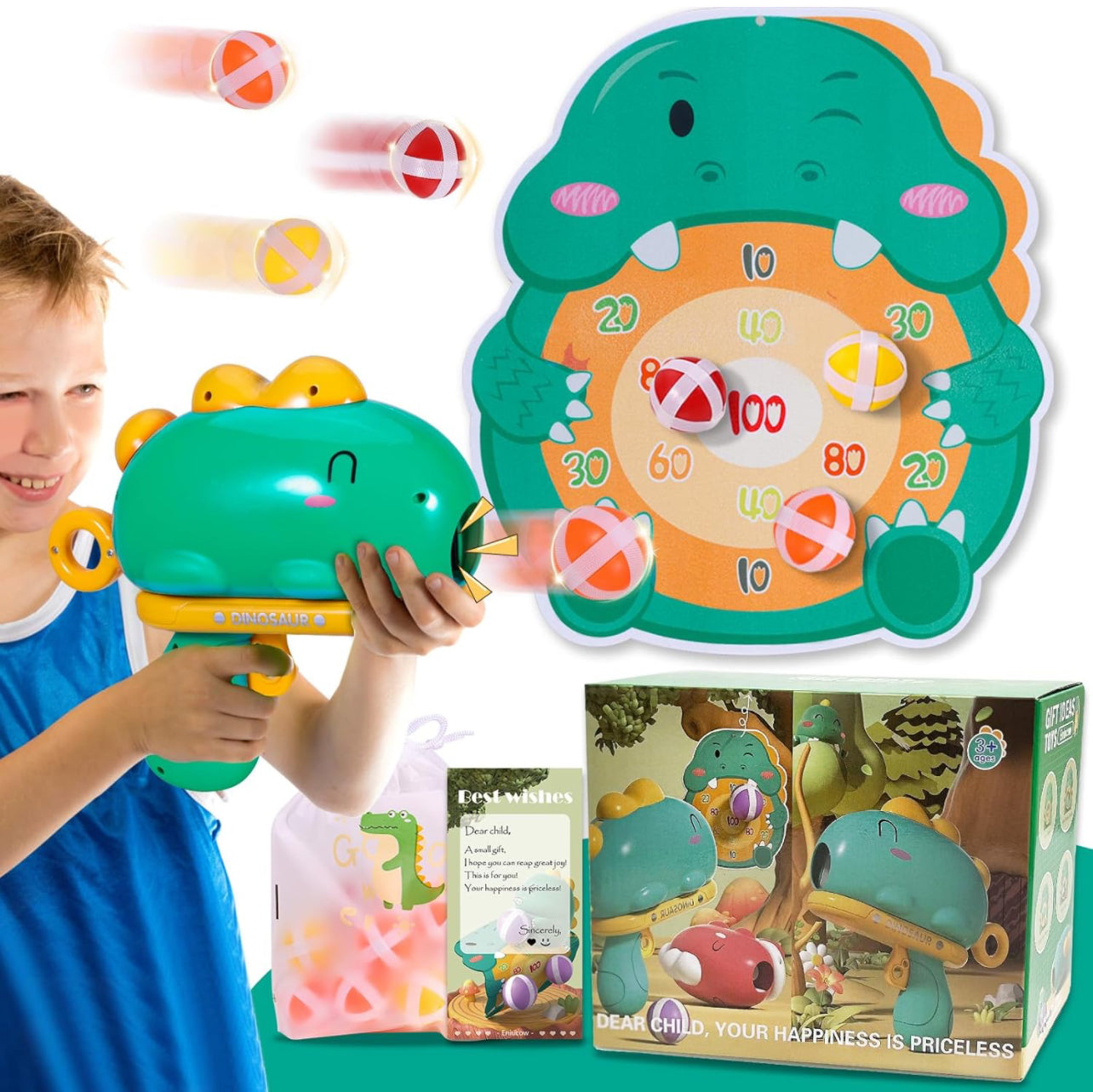 Dino Ball Gun : Aim Shooting Board Game