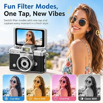 LK027 - Retro Flip Mini Camera