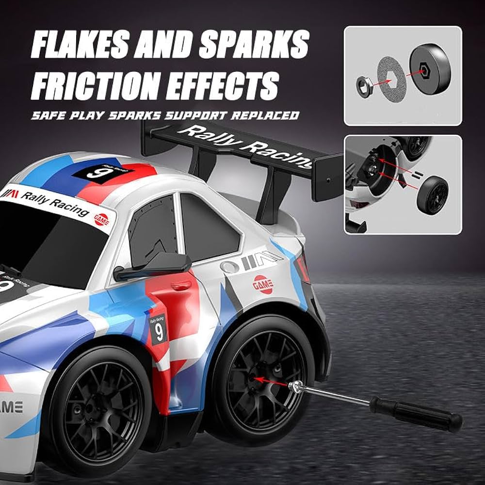 Fire Car - High-Speed RC Drift Car with Sparkling