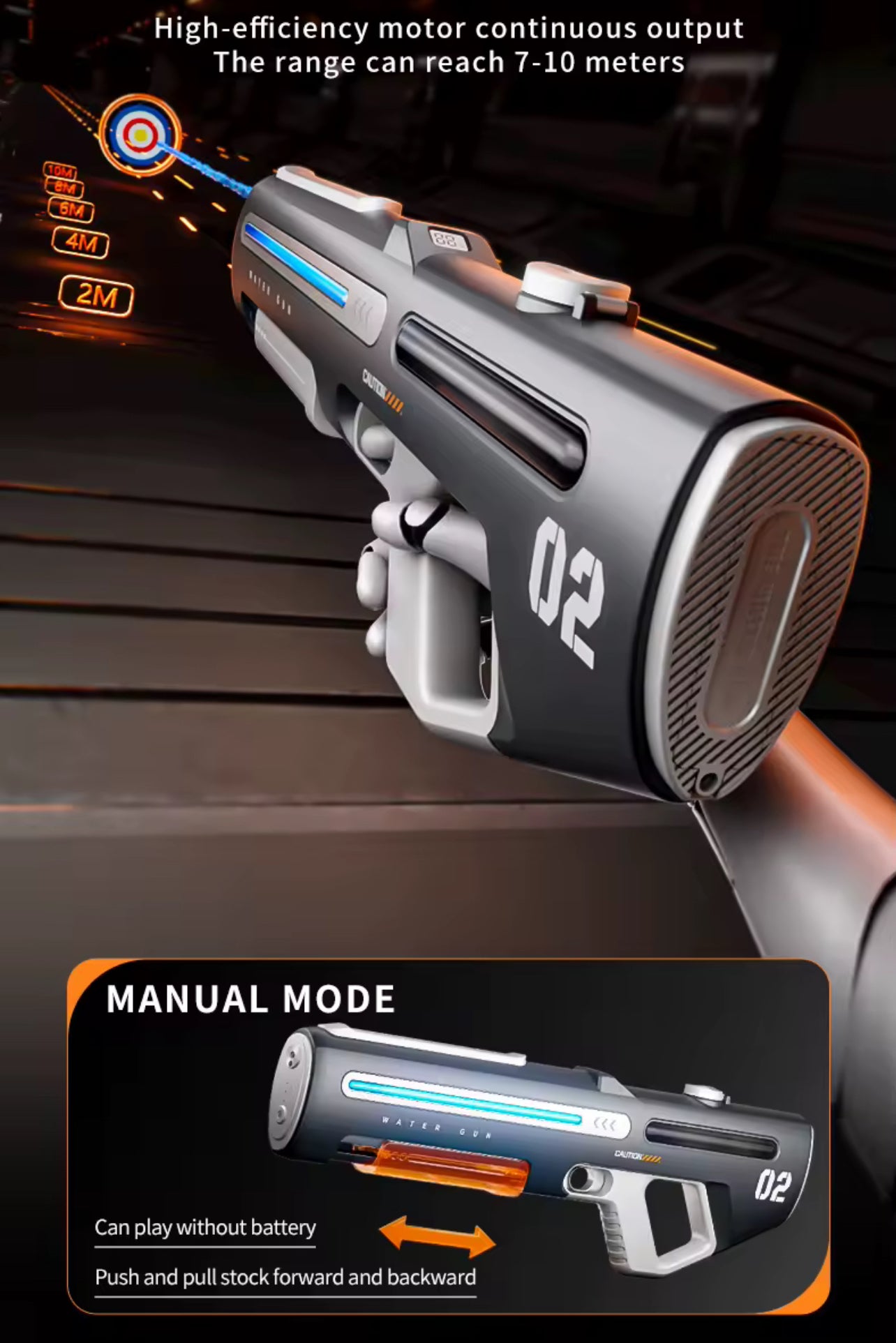 HydroBlaze 62cm - 820CC High Power Automatic Water Gun