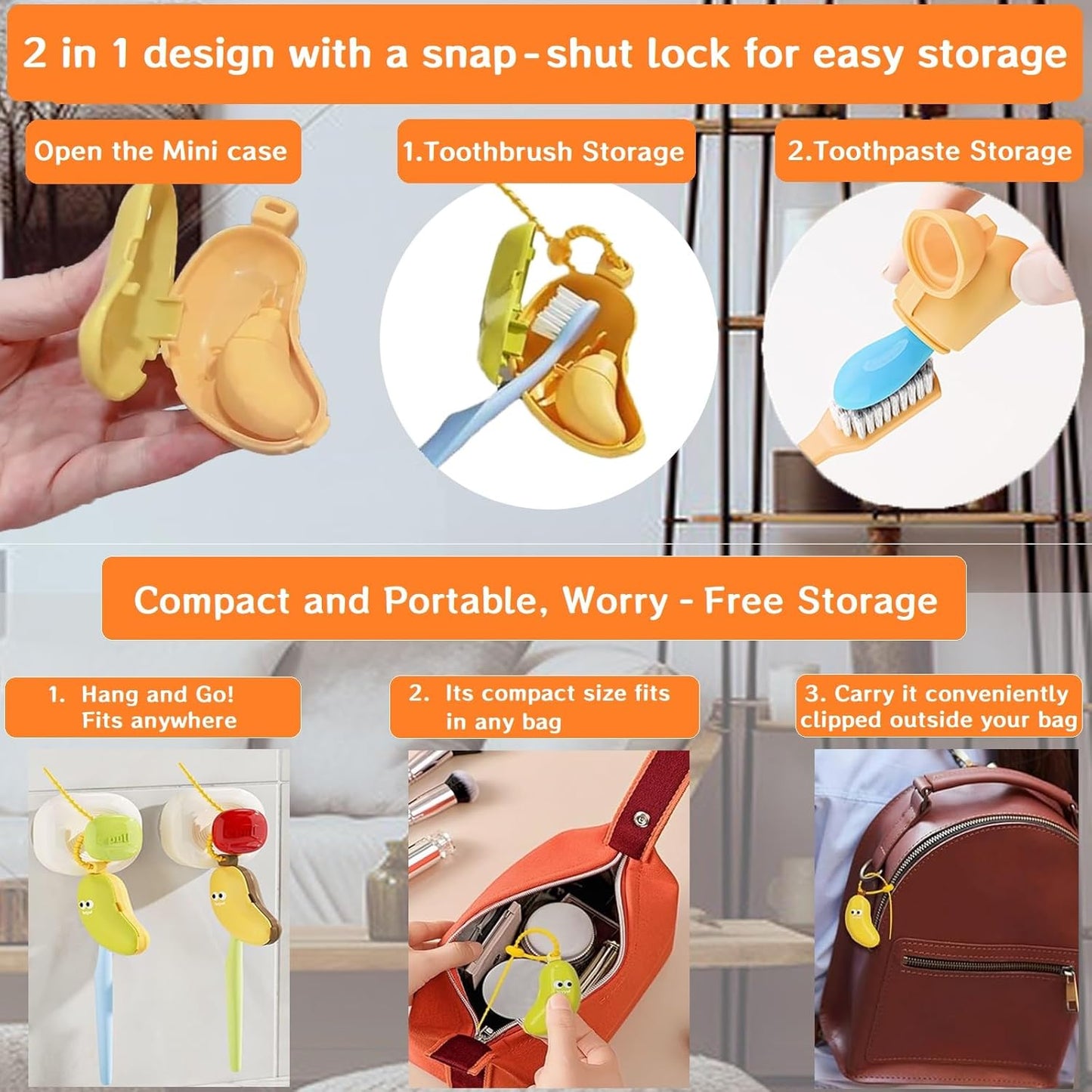 Banana - Toothbrush and Toothpaste Holder