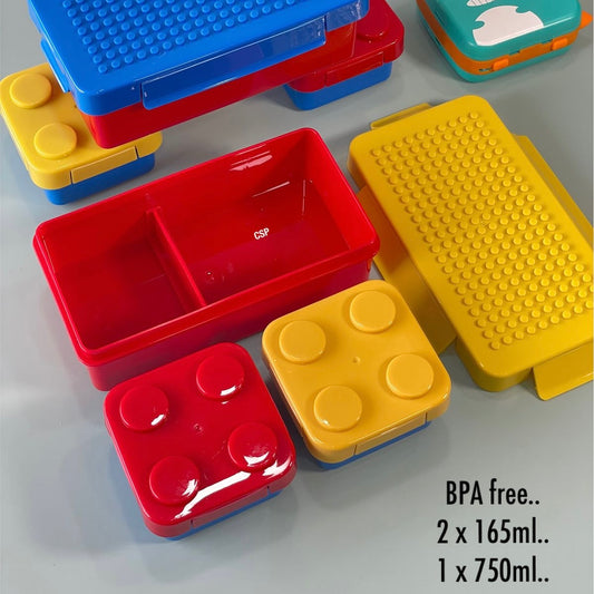 Block and Bites - Perfect Leakproof, BPA Free Bricks Snackbox