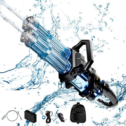 Gatling Fighter - Double Barrel Water Gun with LED Shooting Light