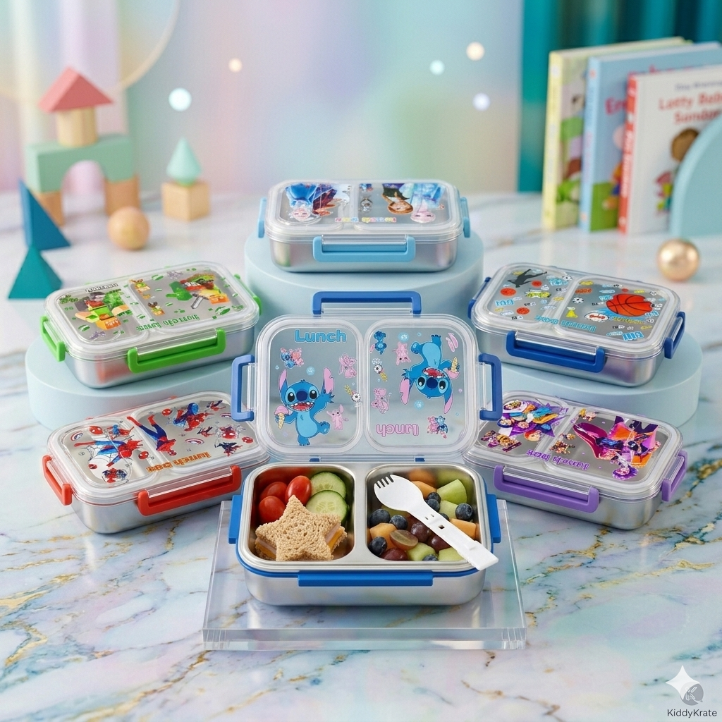 2 Grid 600ml Lunchbox | Spill Free
