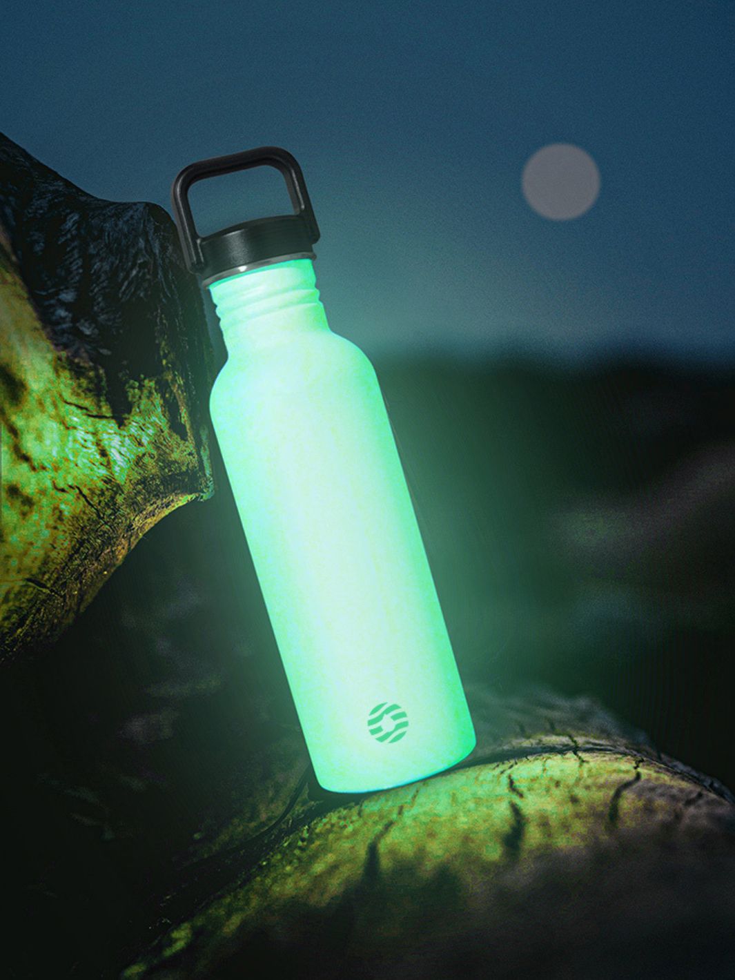 PHOSPHORESCENT STAINLESS STEEL WATER BOTTLE