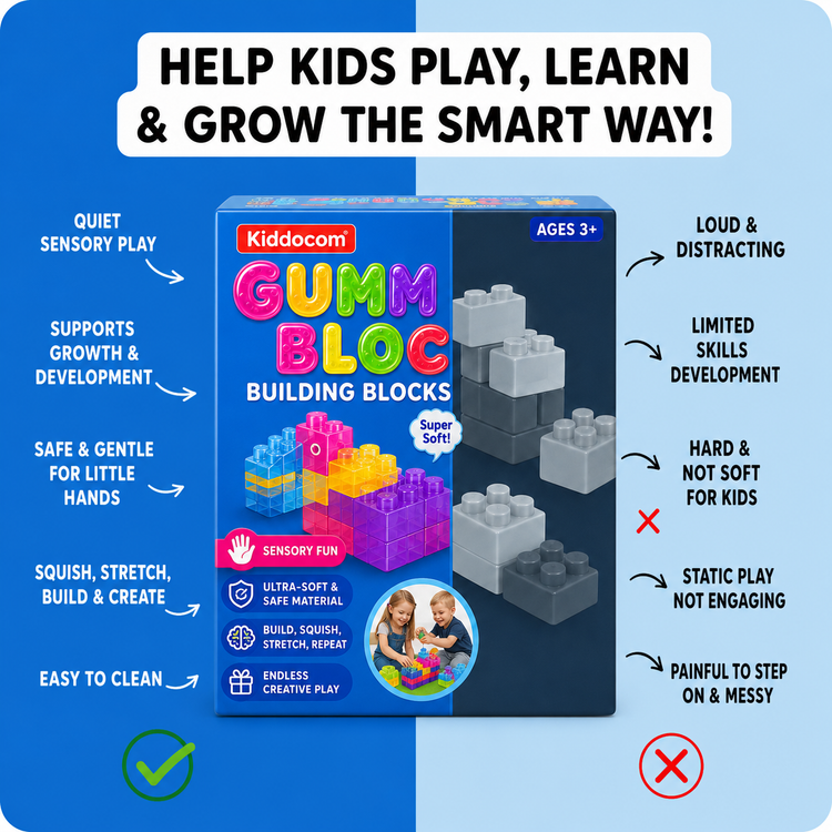 Gummy Blocks - 40pcs | Montessori, Sensory, Squishy and Stretchable | PreBooking (approx 10th June)