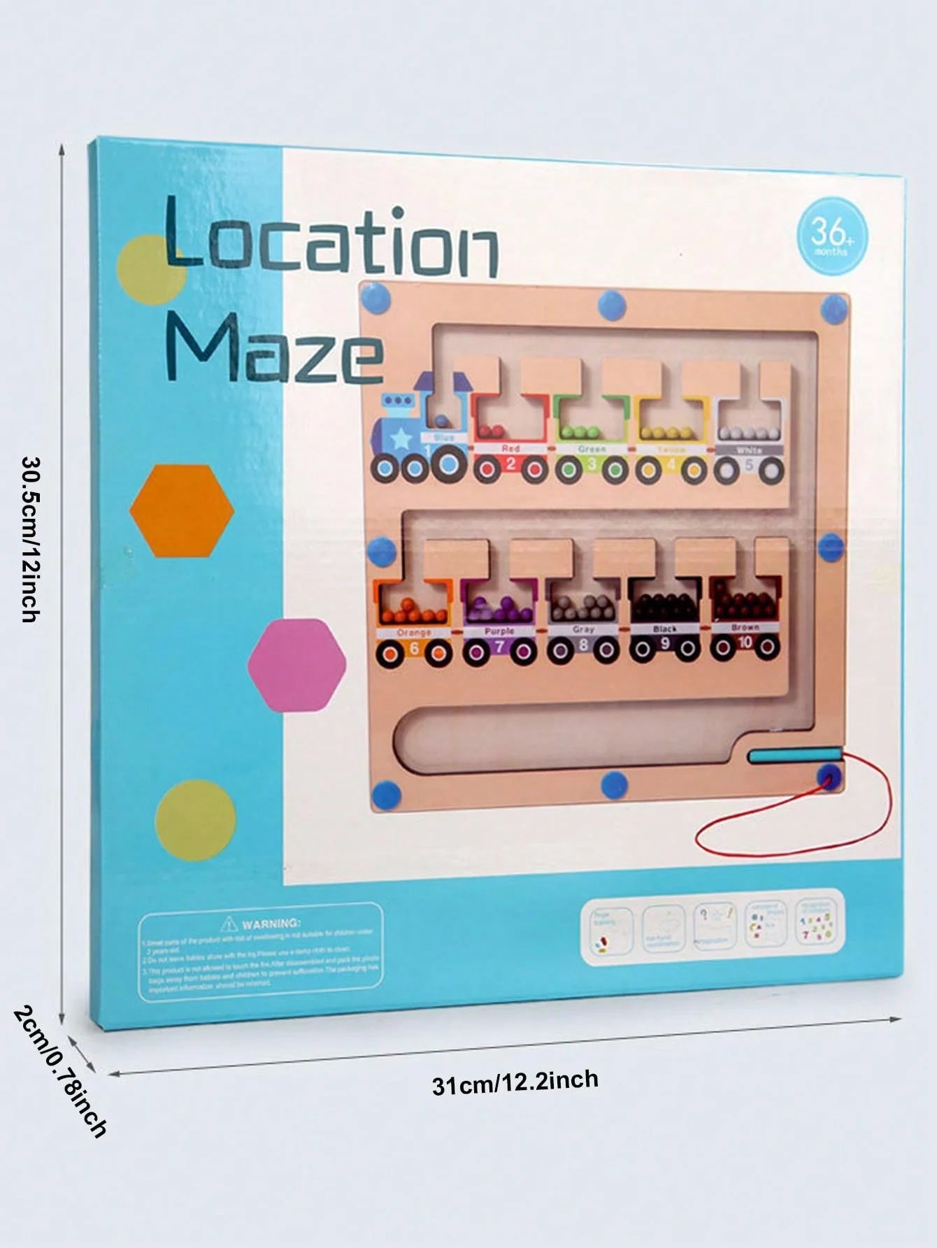 Magnetic Location Maze for Kids - Recognise Numbers, Colors !!