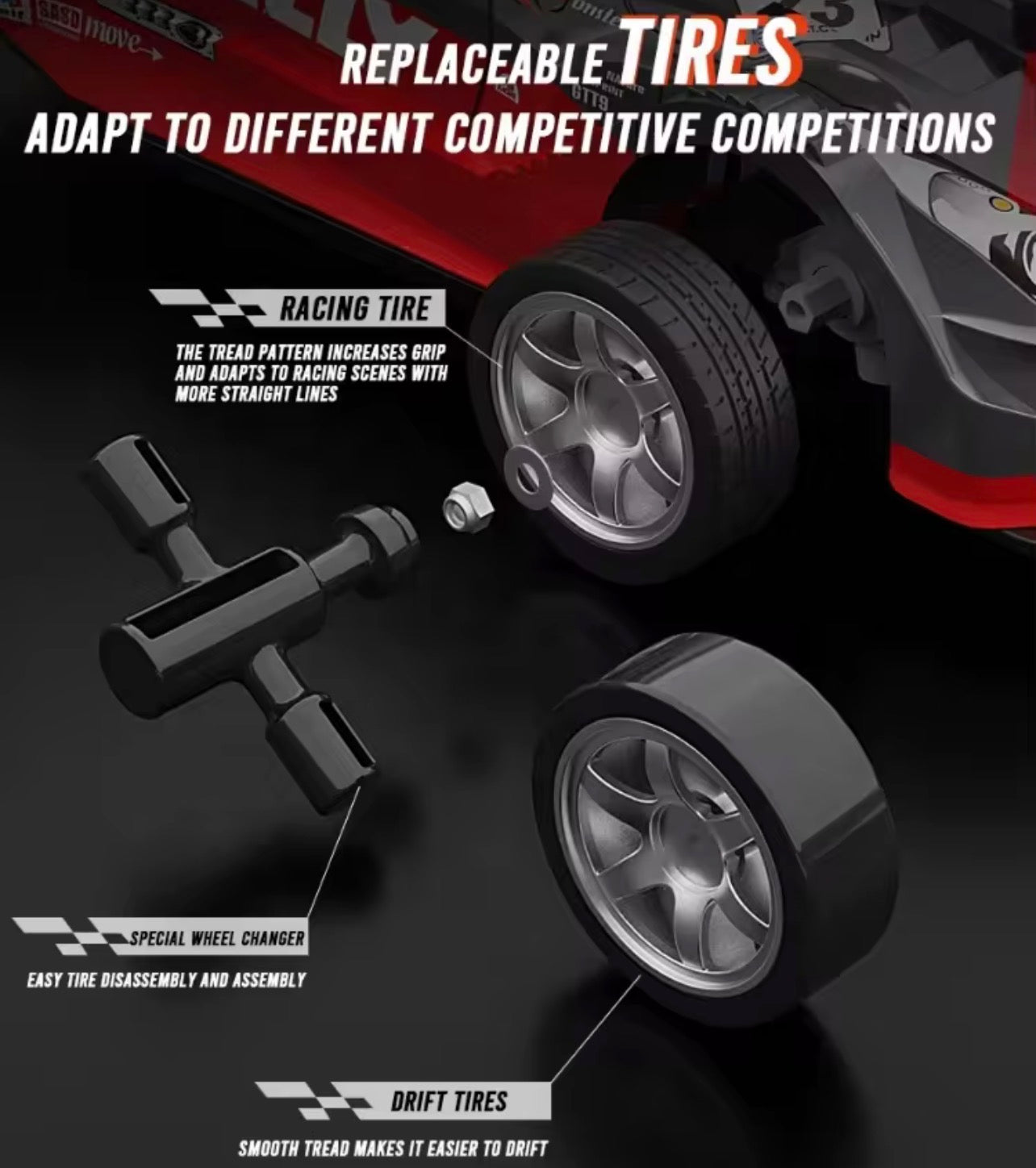 Whoosh RC Drift Car 1/16 Nissan GT-R R35 - 30kmph