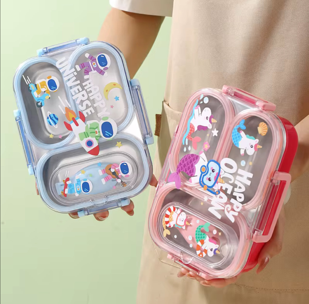 Small Bento - 600ml 3 Partitioned Lunchbox