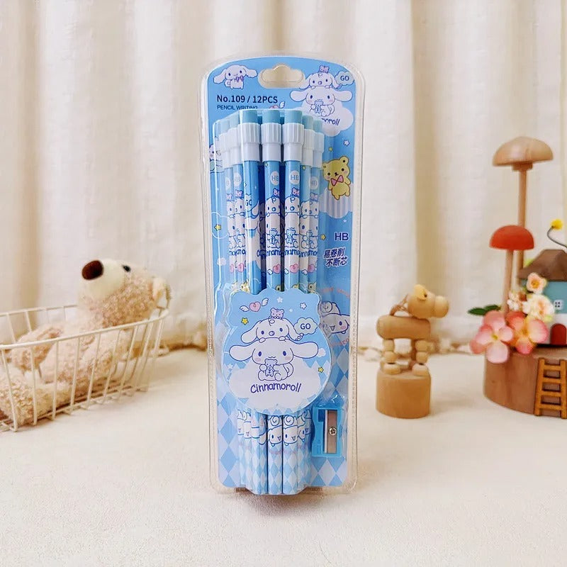 Sanrio Character Pencil Set | 12pcs