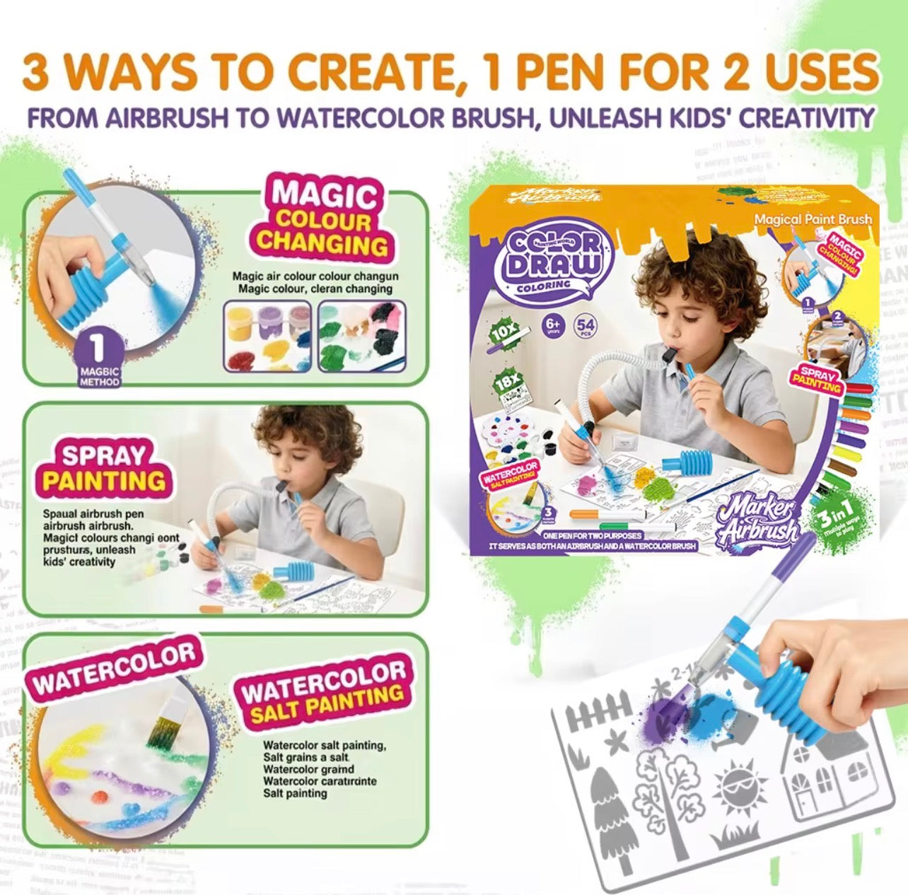 Color Draw - Marker Airbrush | 3 in 1
