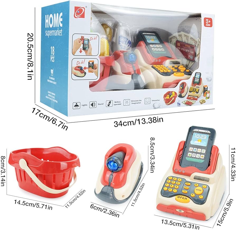 Home Supermarket - Kids Smart Cash Register Toy Set