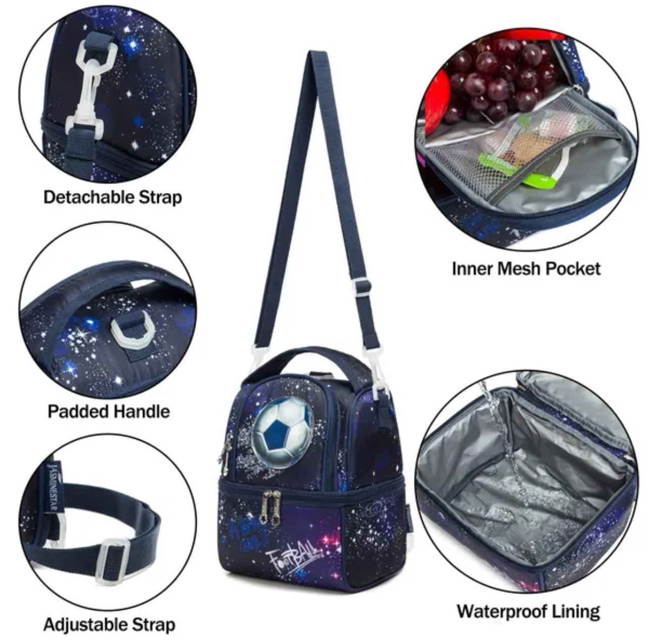 Cooler Bento Lunch/Picnic Bag - Big Two Compartments | Insulated