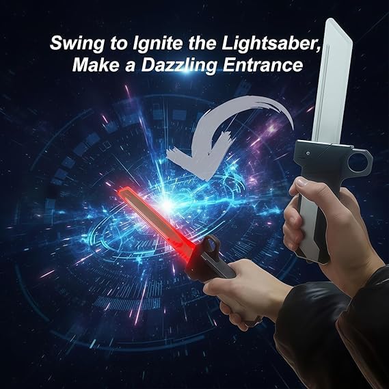 Mini Lightsaber - Telescopic Light Up Sword for Kids