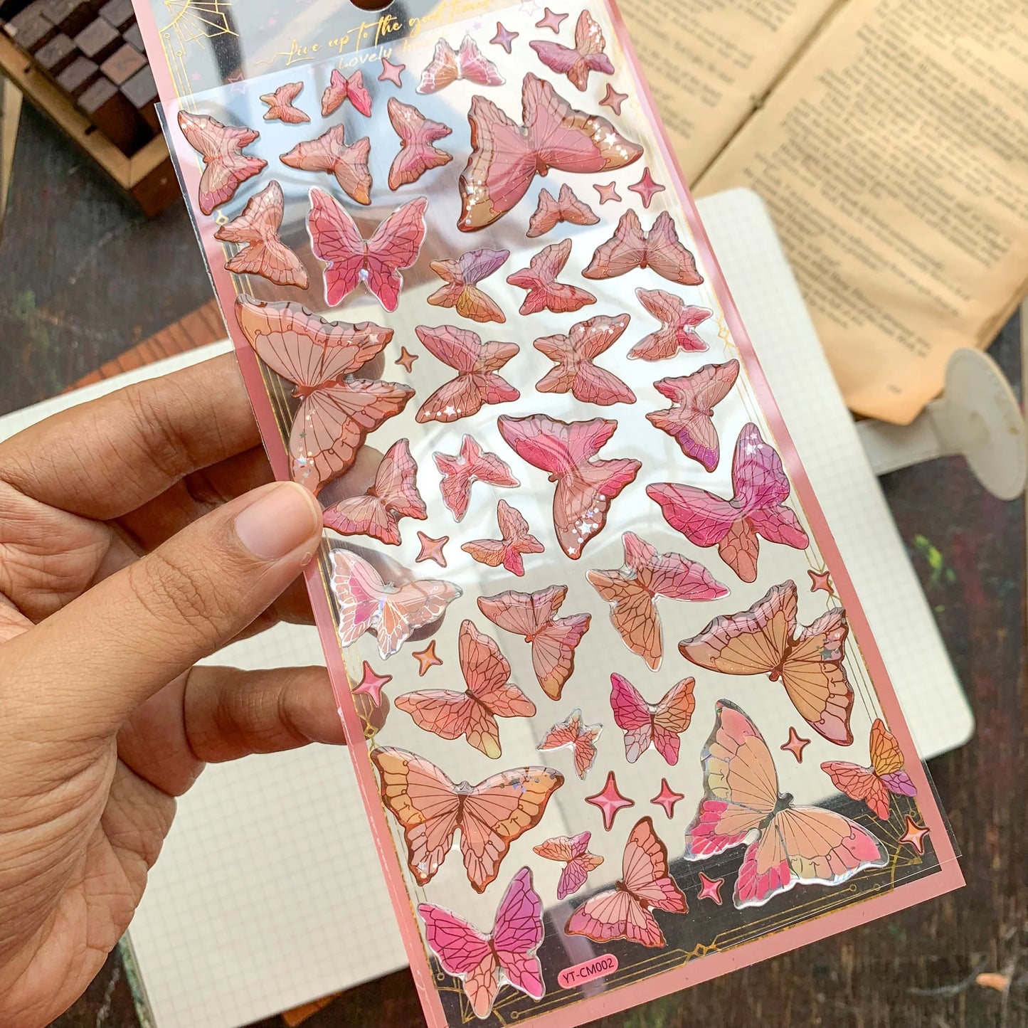 Glittery Butterfly Stickers