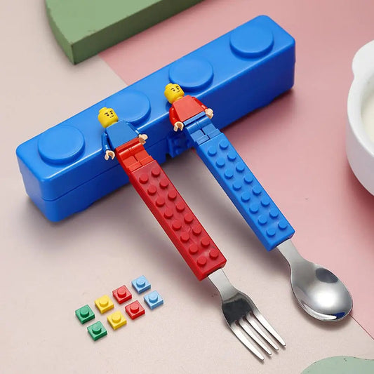 Building Blocks - Stainless Steel Spoon and Fork Set