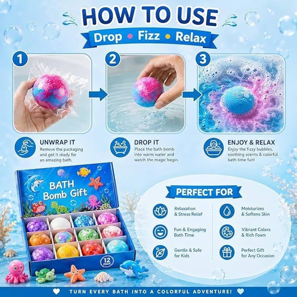 Big 100gm/Pc Bath Bombs | 12pcs