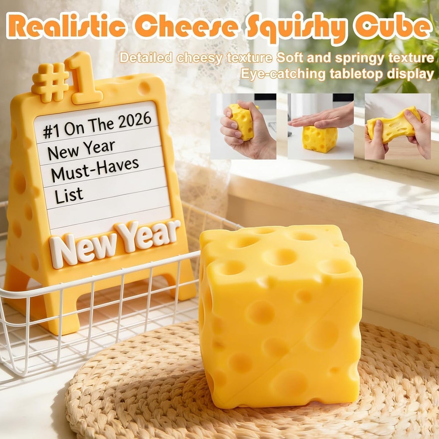 Squishy Cheese Cube - 1pcs