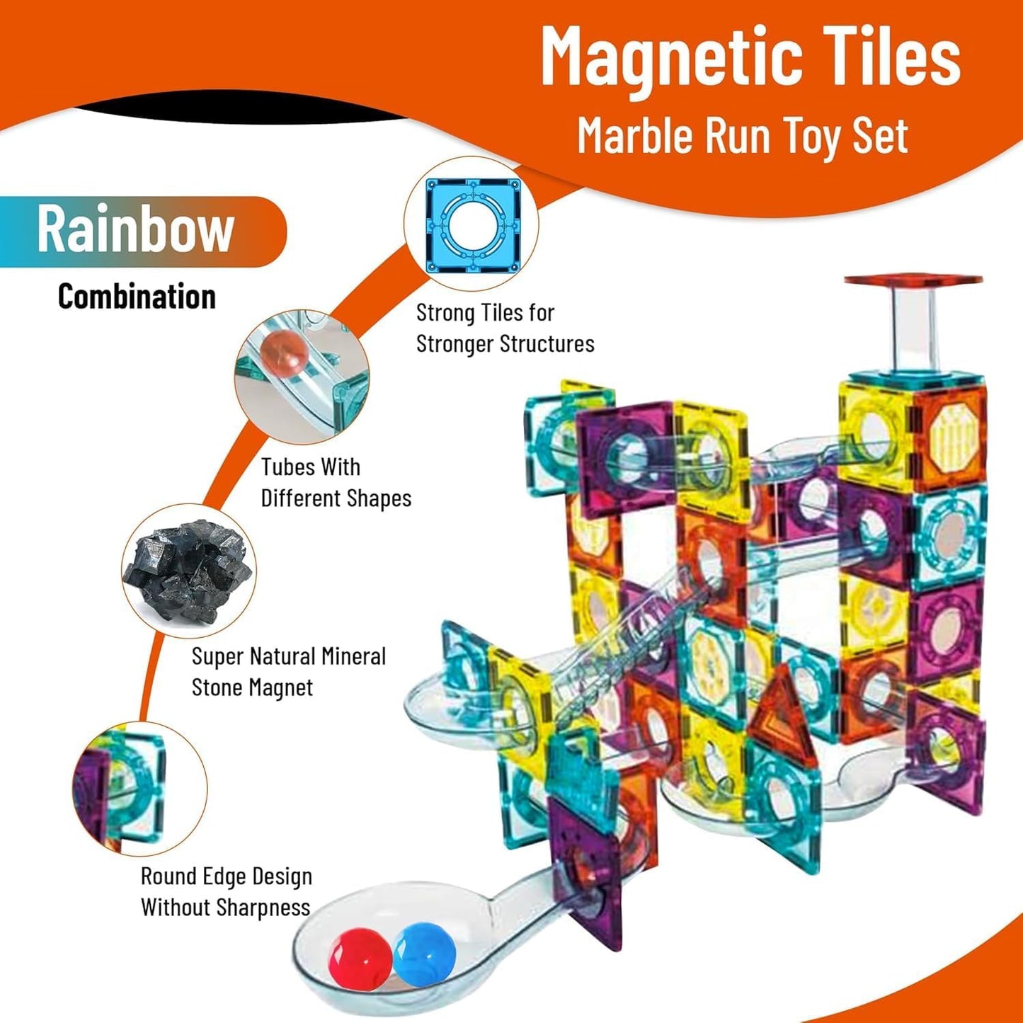 75pcs Magnetic Tiles - Learn n Play