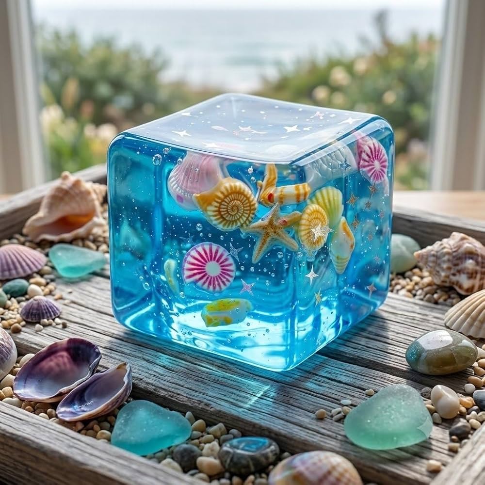 Ocean World - Squishy Ice Cube with Shells | 1pcs (20th Aug)