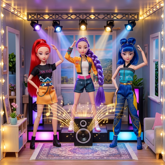 K-Pop - Demon Hunters Music + Lights Dolls | 3pcs