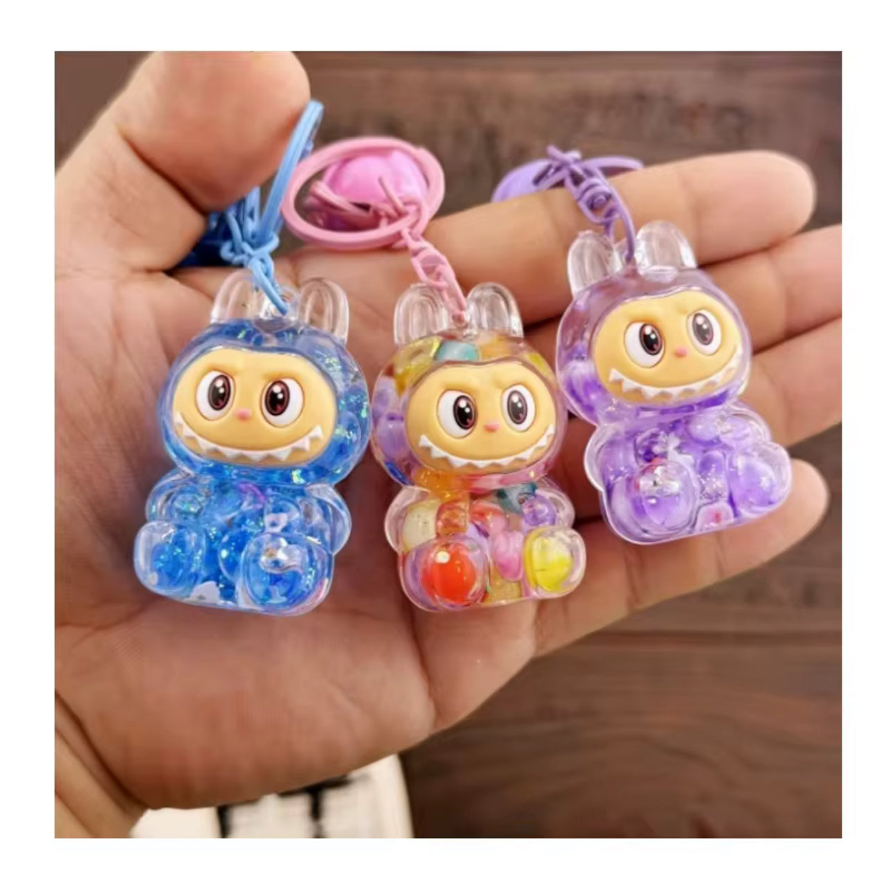 Glitter Labubu Keychain