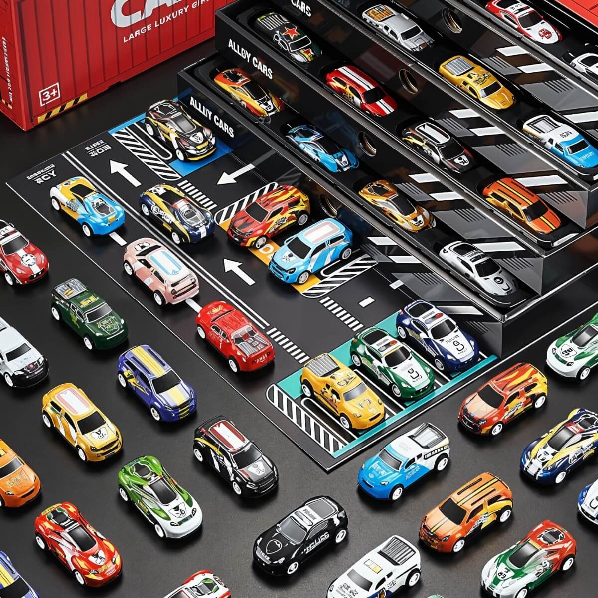 Cars - Large Luxury Gift Box | 48pcs Alloy Car