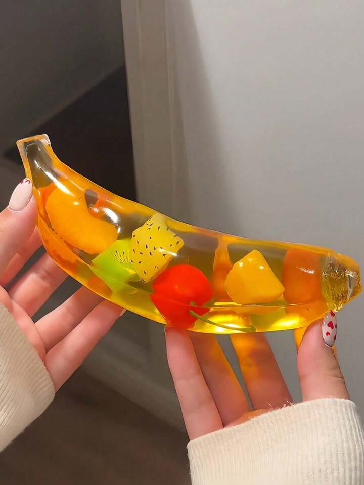 Banana Fruit Filled Squishy Toy - Coconut Oil