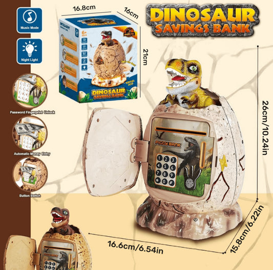 Big Dinosaur Piggy Bank | With Electronic Fingerprint & Password