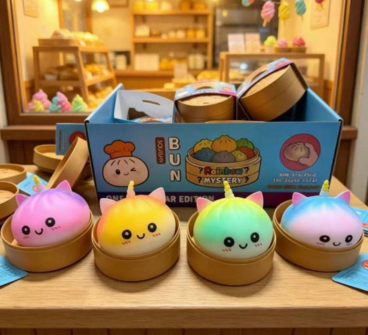 Unicorn Squishy Rainbow Bun - 1pcs