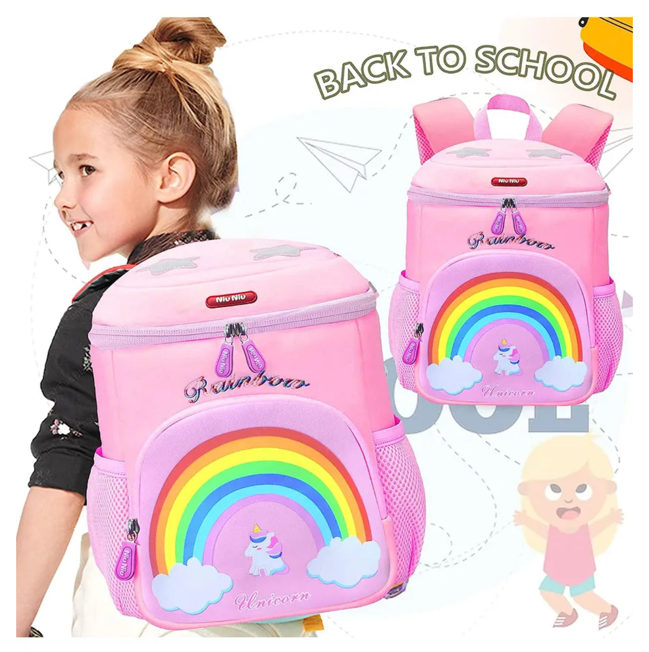 13” Unicorn Rainbow Luxury Backpack