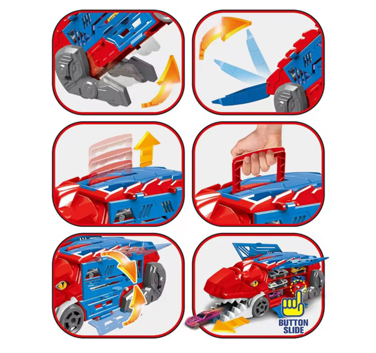 Dinosaur Parking Lot - 2in 1 Track with Cars