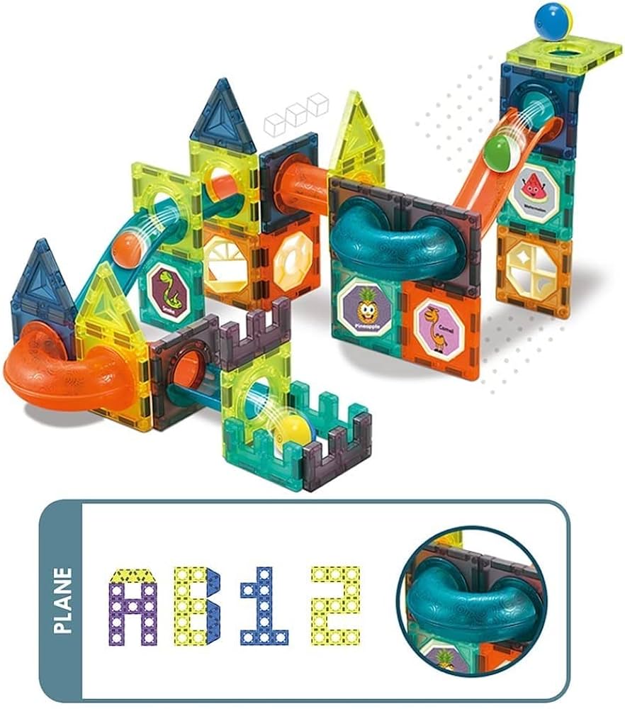 96pcs Magnetic Marble Run Blocks (STEM)