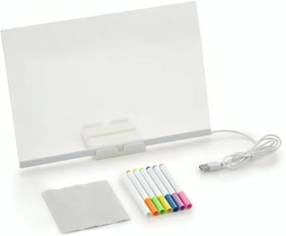 3D Acrylic LED Note Board with Pen & Light