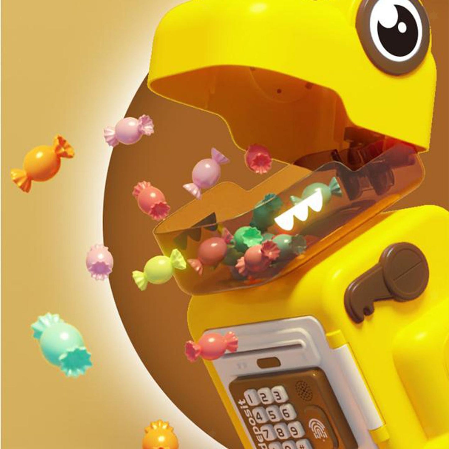 Dinosaur ATM with Secret Storage | Electronic, Finger Touch & Password
