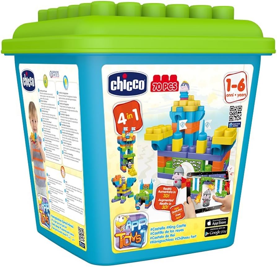 Chicco Toy Building Blocks Set Castle - 70 Pieces