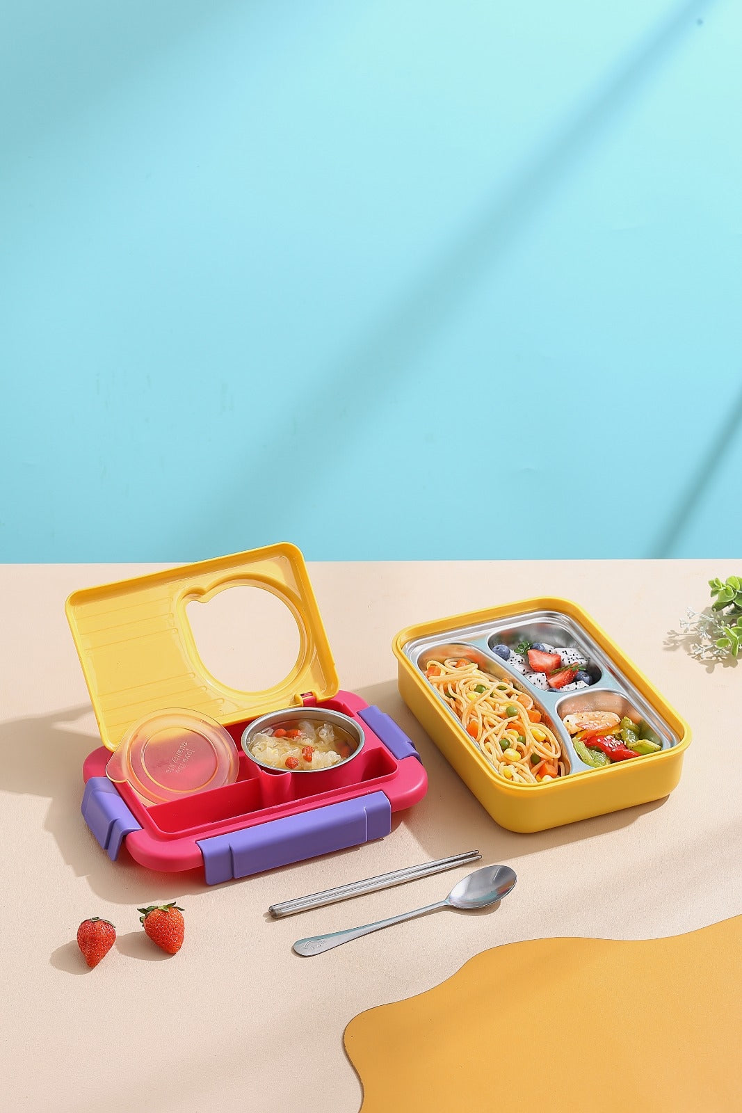 6 Compartments Cherry Berry Lunchbox (For Kids/Teenagers)