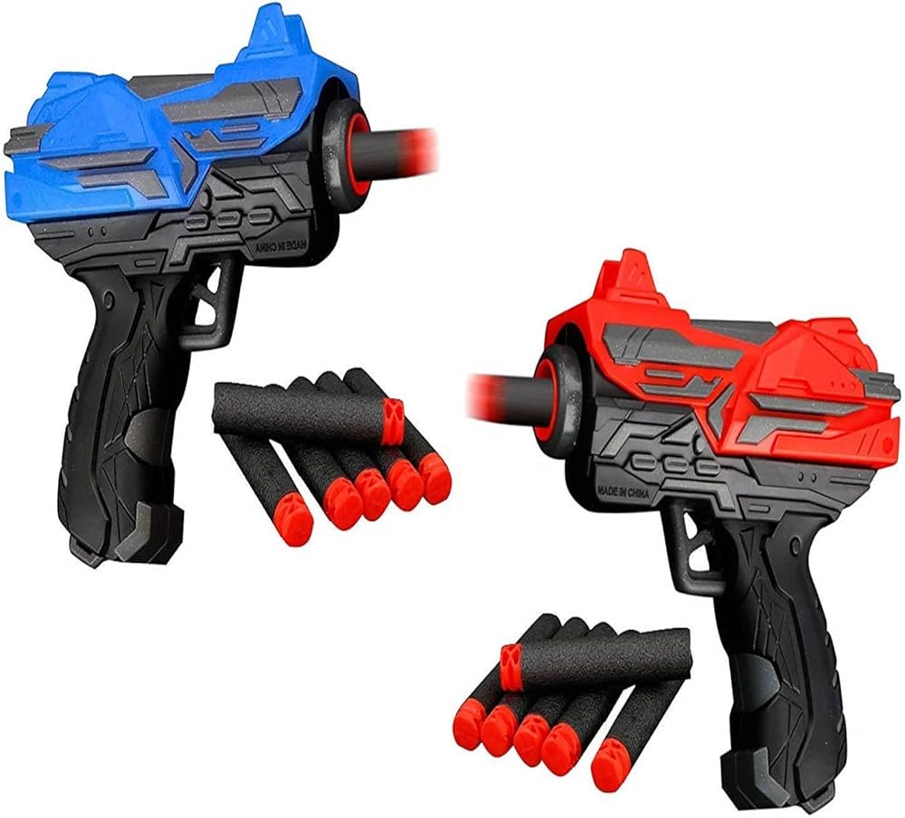 Twin Mini Bullet Gun - 14 Soft Foam Bullets