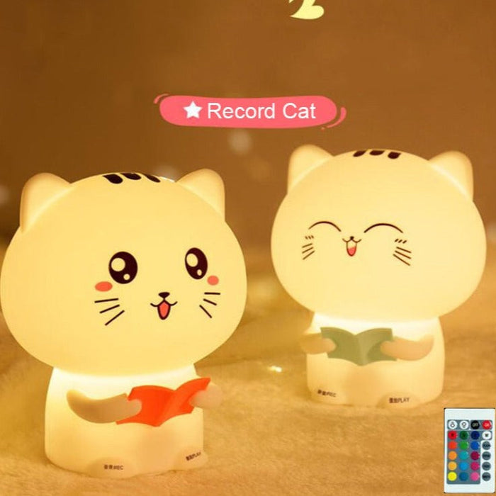 Reading Kitty - Silicone Lamp