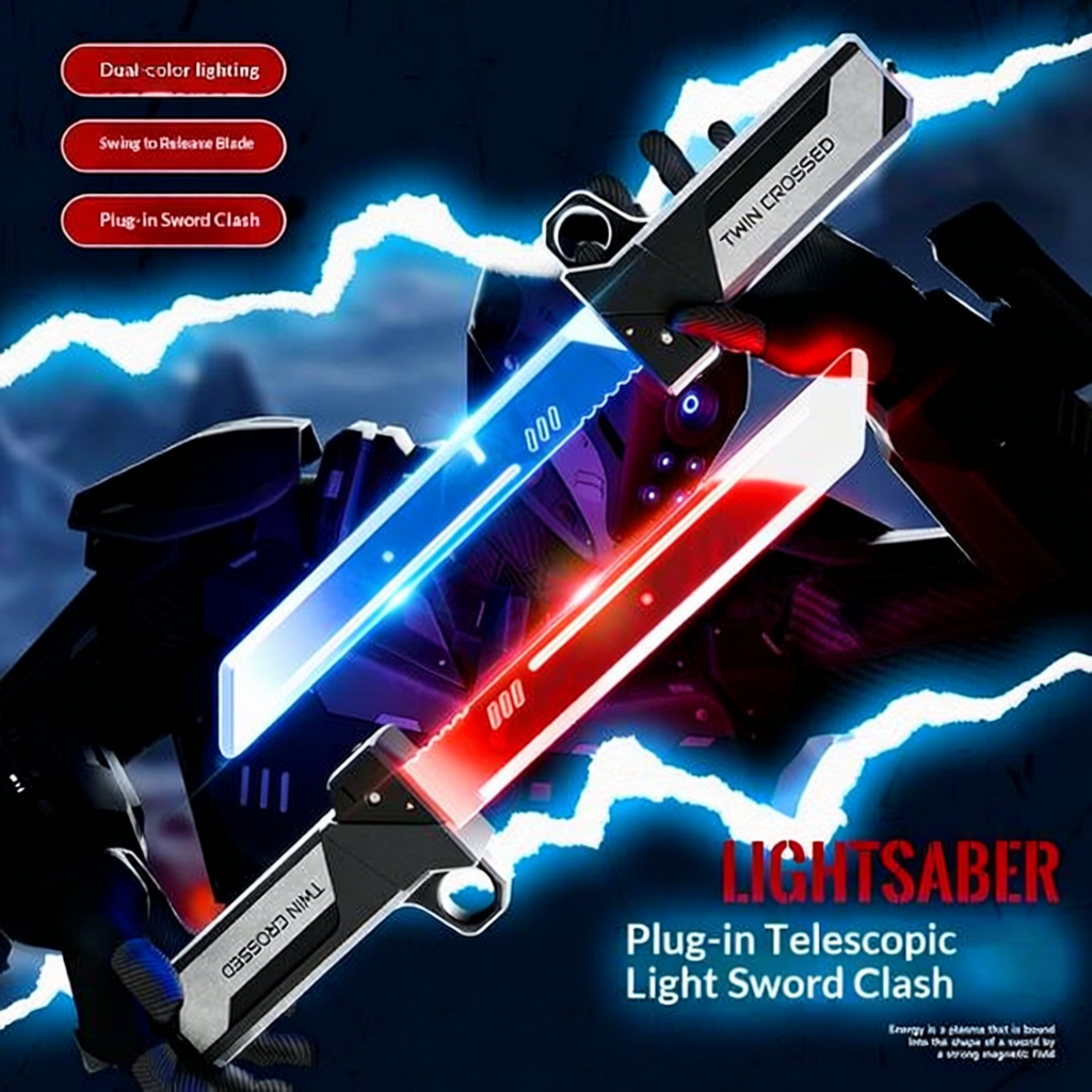Mini Lightsaber - Telescopic Light Up Sword for Kids