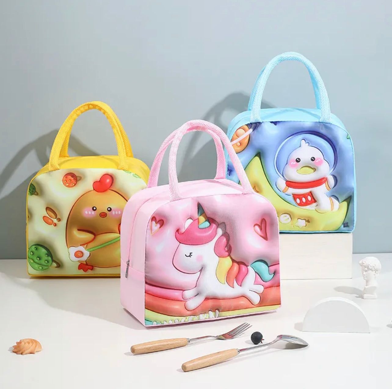 Embossed Style Cute Lunchbags