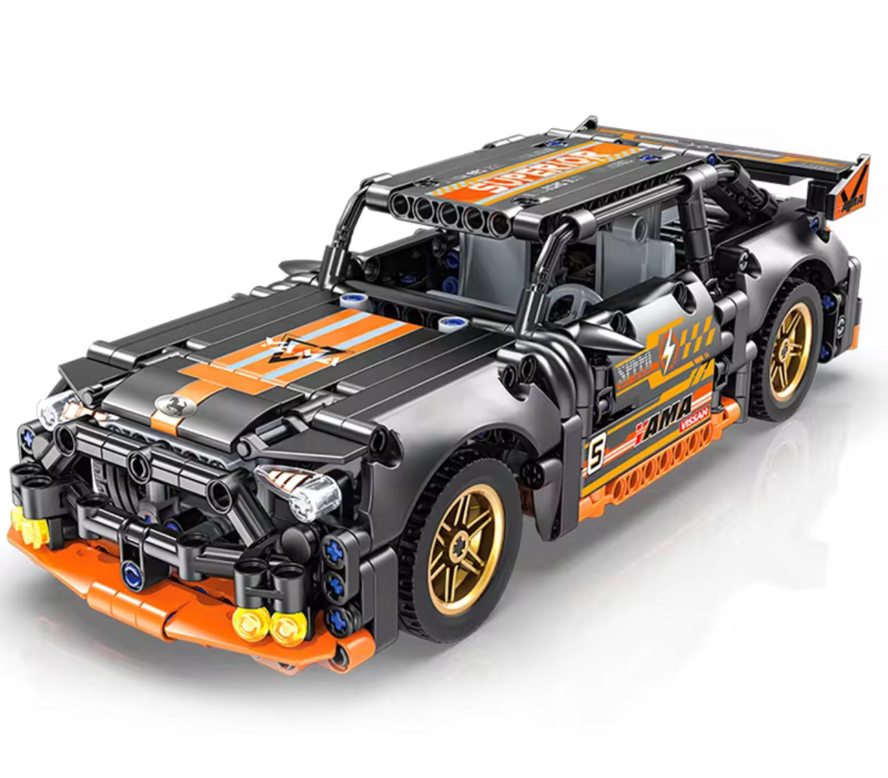 Supercar - DIY Realistic Blocks | Pull Back Car