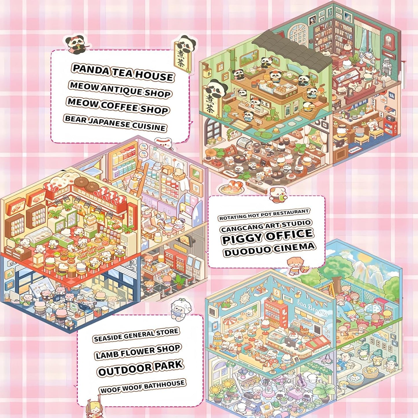 3D Sticker Scene with Material Book - 20 pages