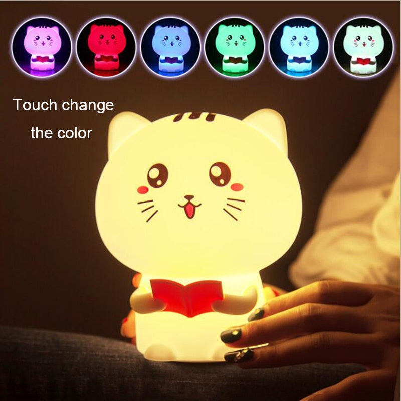 Reading Kitty - Silicone Lamp