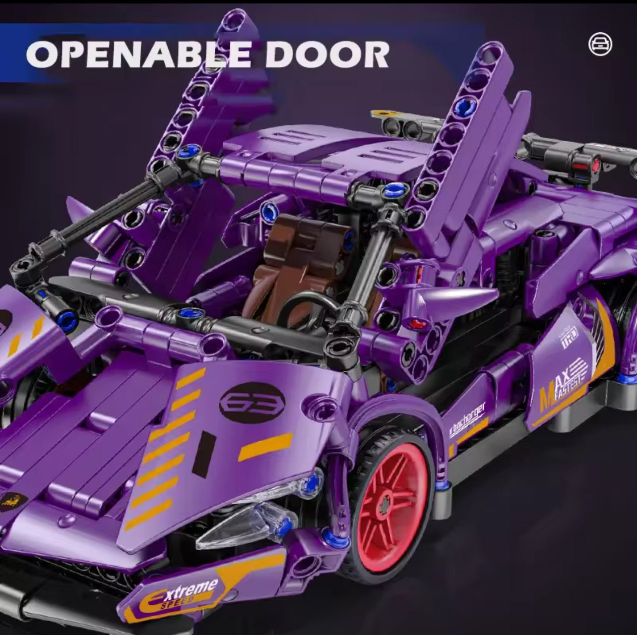 Supercar - DIY Realistic Blocks | Pull Back Car