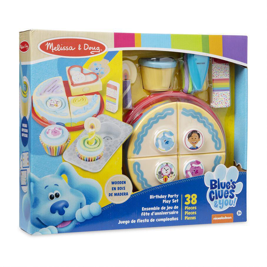 Melissa & Doug Blues Clues and You Wooden Birthday Party Play Set | 38+pcs